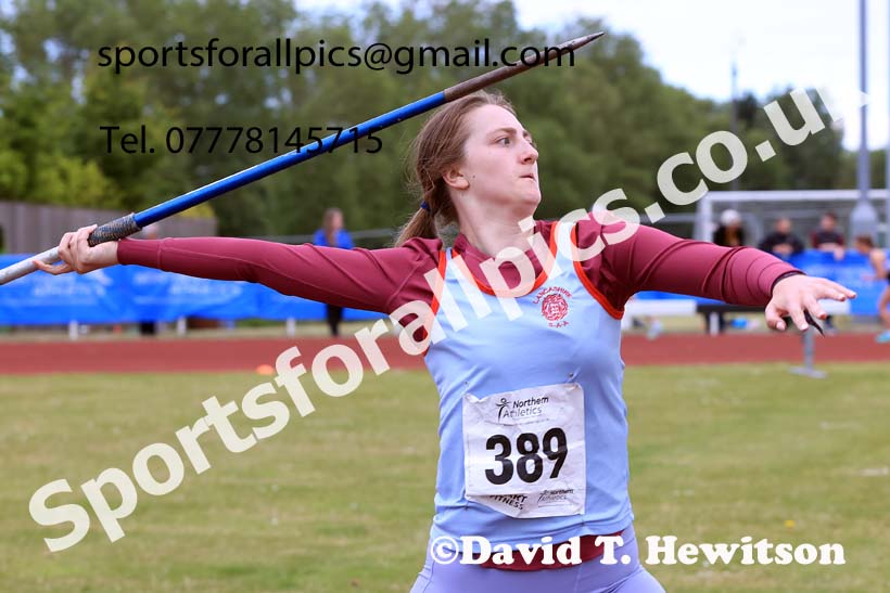 Senior Womens javelin, 2024 Northern Senior and Under-20s Track and Field Champs, Middlesbrough.  Photo: David T. Hewitson/Sports for All Pics